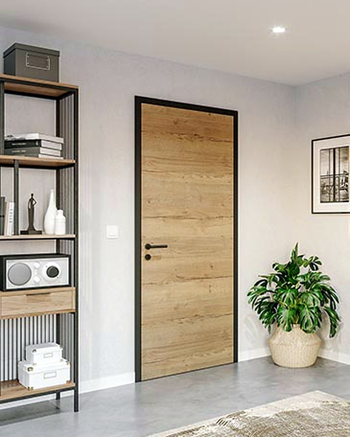 Porte intérieure en chêne sur mesure en Guyane