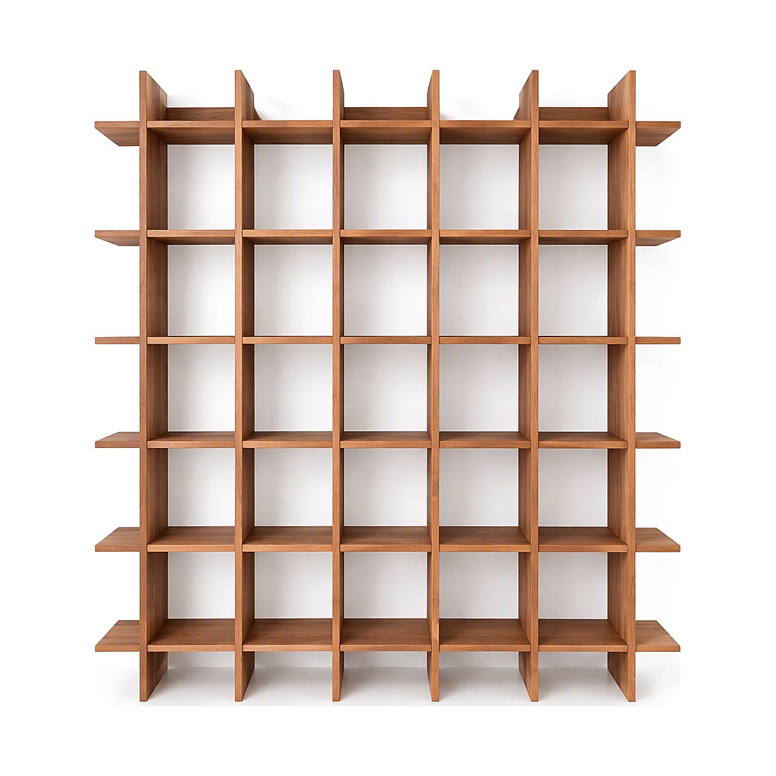 Bibliothèque en grille sur mesure, photographié sur fond blanc