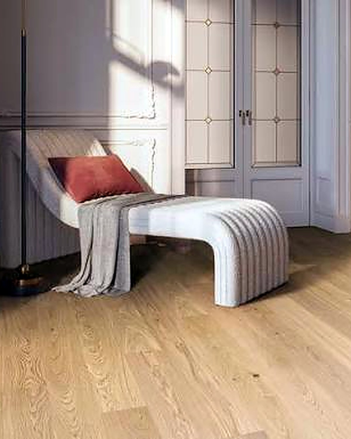 Parquet chêne en lames larges : plancher intérieur en bois en Guyane